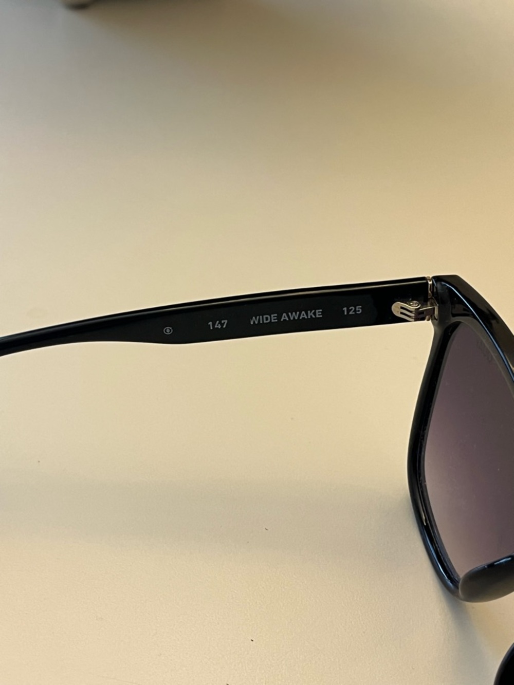 Quay Australia Wide Awake Black Frame Sunglasses with Gradient Purple Lenses - Picture 7 of 7